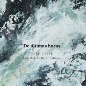 Si para William James la conciencia se expresaba como una corriente continua, para el poeta cubano José Kozer la conciencia va dejando un rastro a lo largo de la vida que se acumula conforme pasa el tiempo. Toda la experiencia, los pensamientos, las palabras que escuchamos, los estímulos que enfrentamos minuto a minuto cruzan frente a nosotros y, en su paso dejan marcas que se detienen en los versos. Los poemas de De Últimas Horas parecen ser la decantación de toda una vida en la cual los placeres de la música, los recuerdos y los gustos se presentan en una reflexión constante. En la forma de los poemas, tanto en su estructura sintáctica como en la disposición visual, Kozer nos obliga a descubrir el paso de nuestra vida a través del asombro que la poesía nos permite encontrar. José Kozer es uno de los grandes renovadores de la poesía latinoamericana contemporánea. Nacido en Cuba, reside en Estados Unidos donde ha sido catedrático universitario. Ganador del Premio Iberoamericano de Poesía Pablo Neruda, es traductor y prolífico autor de más de sesenta libros. Sus últimas colecciones llevan por nombre Imago Mundi. En esta edición está acompañada por el trabajo del artista visual Baruj Salinas.